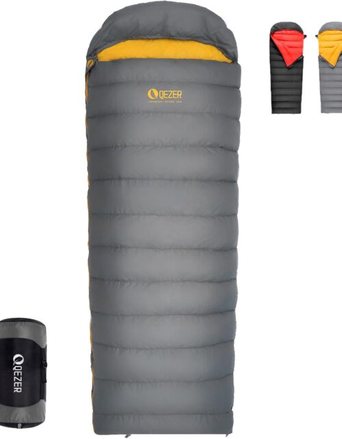 Down Sleeping Bag for Adults 620 Fill Power 0 Degree Sleeping Bag Cold Weather Ultralight with Pouch for Backpacking, Camping, Hiking