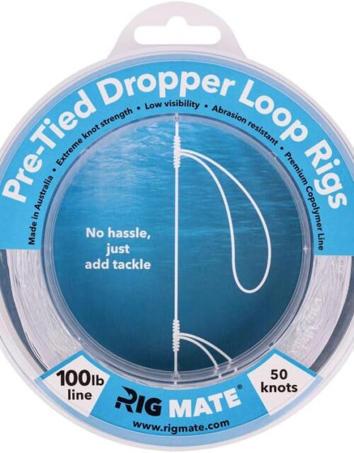 100 lb Pre-Tied Dropper Loop Rigs. Fishing Line Spool. Loops 18 Inches Apart with 5.5 Inch Loop Size. Perfect for Saltwater & Freshwater Fishing. Perfect for Snapper & Other Bottom Feeding Fish.