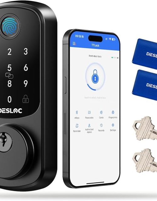 DESLOC B200 Fingerprint Smart Door Lock, Keyless Entry Deadbolt